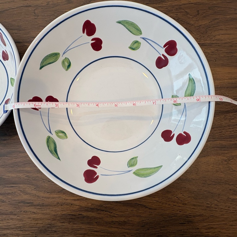 Dansk Red and Green Cherry Dinner Plate